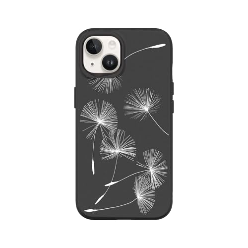 RhinoShield Case kompatibel mit [iPhone 13/14] | SolidSuit - MagSafe-kompatibel -Stoßdämpfende & schlanke Schutzhülle mit Premium Finish - 3.5 Meter Fallschutz - Schwarz [Dandelion In The Wind] von RhinoShield