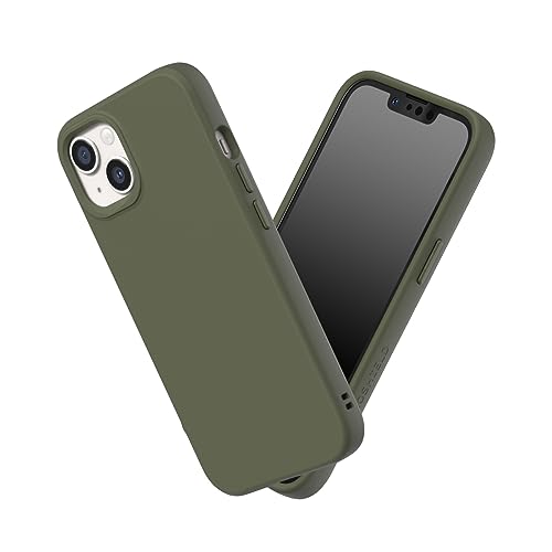 RhinoShield Case kompatibel mit [iPhone 13/14] | SolidSuit - Stoßdämpfende & schlanke Schutzhülle mit Premium Finish - 3.5 Meter Fallschutz - Algengrün von RhinoShield