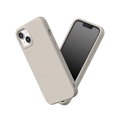 RhinoShield Case kompatibel mit [iPhone 13 Mini] | SolidSuit - Stoßdämpfende & schlanke Schutzhülle mit Premium Finish - 3.5 Meter Fallschutz - Sandbeige von RhinoShield