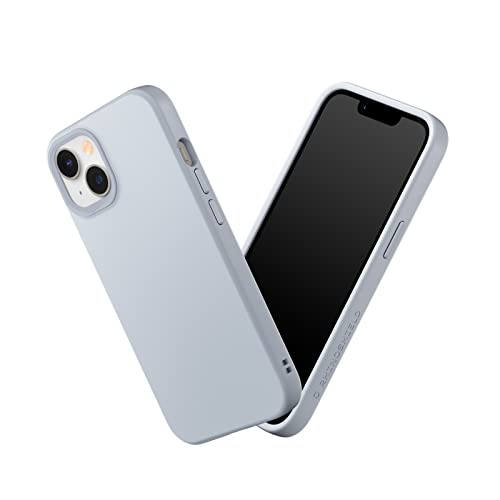 RhinoShield Case kompatibel mit [iPhone 14/13] | SolidSuit - Stoßdämpfende & schlanke Schutzhülle mit Premium Finish - 3.5 Meter Fallschutz - Silbergrau von RhinoShield