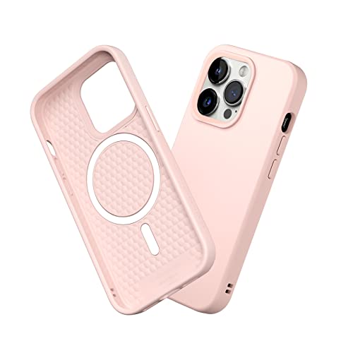 RhinoShield Case kompatibel mit [iPhone 14 Pro] | SolidSuit - MagSafe-kompatibel -Stoßdämpfende & schlanke Schutzhülle mit Premium Finish - 3.5 Meter Fallschutz - Samtrosa von RhinoShield