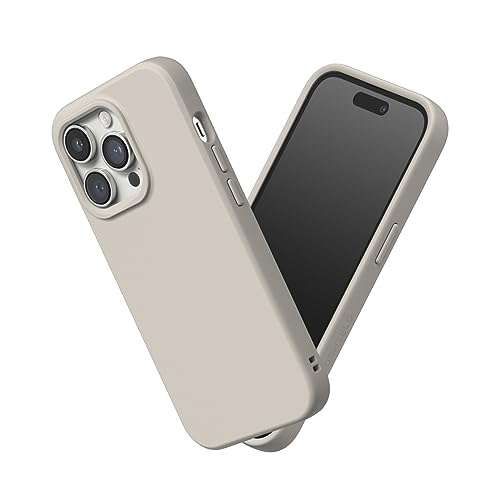 RhinoShield Case kompatibel mit [iPhone 14 Pro] | SolidSuit - Stoßdämpfende & schlanke Schutzhülle mit Premium Finish - 3.5 Meter Fallschutz - Sandbeige von RhinoShield