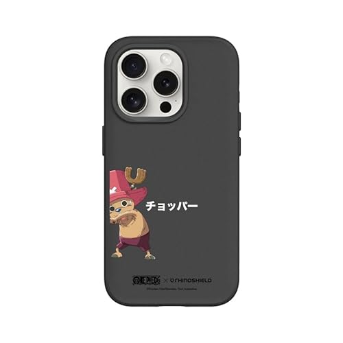 RhinoShield Case kompatibel mit [iPhone 15 Pro Max] | SolidSuit- MagSafe-kompatibel- Stoßdämpfende & schlanke Schutzhülle mit Premium Finish- 3.5 Meter Fallschutz- Schwarz [One Piece/Zoro - Chopper] von RhinoShield