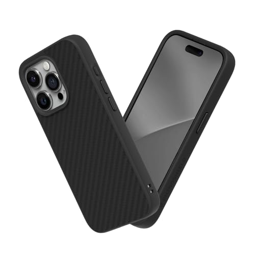 RhinoShield Case kompatibel mit [iPhone 15 Pro Max] | SolidSuit - Stoßdämpfende & schlanke Schutzhülle mit Premium Finish - 3.5 Meter Fallschutz - Karbonfaser Textur von RhinoShield