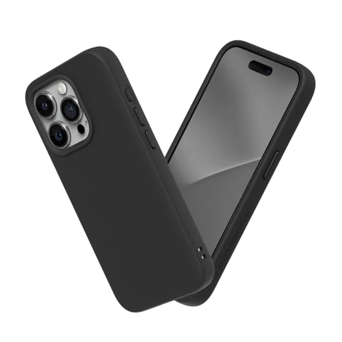 RhinoShield Case kompatibel mit [iPhone 15 Pro Max] | SolidSuit - Stoßdämpfende & schlanke Schutzhülle mit Premium Finish - 3.5 Meter Fallschutz - Schwarz von RhinoShield