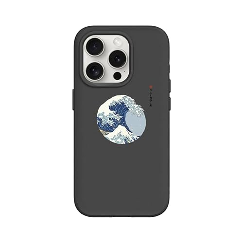 RhinoShield Case kompatibel mit [iPhone 15 Pro] | SolidSuit - MagSafe-kompatibel -Stoßdämpfende & schlanke Schutzhülle mit Premium Finish - 3.5 Meter Fallschutz - Schwarz [Surge] von RhinoShield