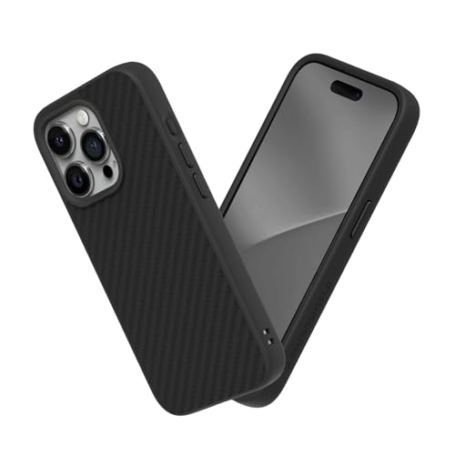 RhinoShield Case kompatibel mit [iPhone 15 Pro] | SolidSuit - Stoßdämpfende & schlanke Schutzhülle mit Premium Finish - 3.5 Meter Fallschutz - Karbonfaser Textur von RhinoShield