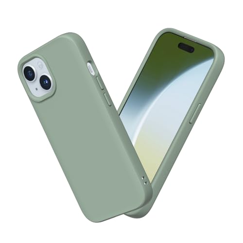 RhinoShield Case kompatibel mit [iPhone 15] | SolidSuit - Stoßdämpfende & schlanke Schutzhülle mit Premium Finish - 3.5 Meter Fallschutz - Salbeigrün von RhinoShield