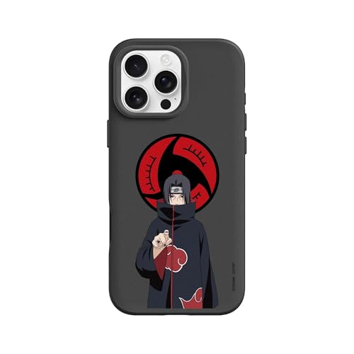 RhinoShield SolidSuit Case Kompatibel mit Magsafe für [iPhone 16 Pro Max] | Stoßabsorbierende Slim Design Schutzhülle, Kameratasten-Aussparungs-Design - Schwarz [Naruto/Itachi Sharingan] von RhinoShield