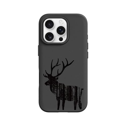RhinoShield SolidSuit Case Kompatibel mit Magsafe für [iPhone 16 Pro Max] | Stoßabsorbierende Slim Design Schutzhülle, Kameratasten-Aussparungs-Design - Schwarz [The Winter Buck] von RhinoShield