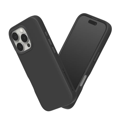 RHINOSHIELD SolidSuit Case Kompatibel mit [iPhone 16 Pro Max] | Stoßabsorbierendes Slim Design Schutzhülle mit Premium-Matt-Finish, Kameratasten-Aussparungs-Design - Schwarz von RhinoShield