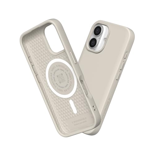 RhinoShield SolidSuit Case Kompatibel mit Magsafe für [iPhone 16] | Stoßabsorbierende Slim Design Schutzhülle mit Premium Matte Finish, Kameratasten-Aussparungs-Design - Sandbeige von RhinoShield