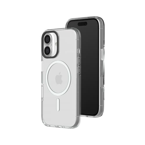 RHINOSHIELD Clear Case Kompatibel mit Magsafe für [iPhone 16] | Überlegener magnetischer Vergilbungsschutz, schützende Handyhülle, Aussparung für Kamerataste - Schwarz Kamera-Ring von RhinoShield