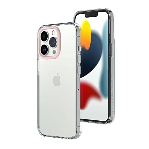 RHINOSHIELD Crystal Clear Case kompatibel mit [iPhone 13 Pro Max] | Fortschrittliche Vergilbungsresistenz, Hohe Transparenz, Personalisierbare und Transparente Schutzhülle - Samtrosa Kamera-Ring von RhinoShield