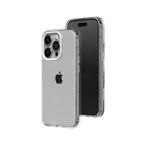 RhinoShield Crystal Clear Case kompatibel mit [iPhone 15 Pro Max] | Fortschrittliche Vergilbungsresistenz, Hohe Transparenz, Personalisierbare und Transparente Schutzhülle - Weiß von RhinoShield