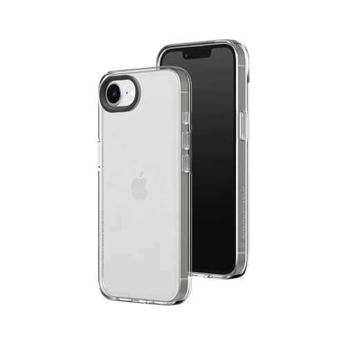RhinoShield Crystal Clear Case kompatibel mit [iPhone 16e] | Fortschrittliche Vergilbungsresistenz, Hohe Transparenz, Personalisierbare und Transparente Schutzhülle - Schwarz Kamera-Ring von RhinoShield