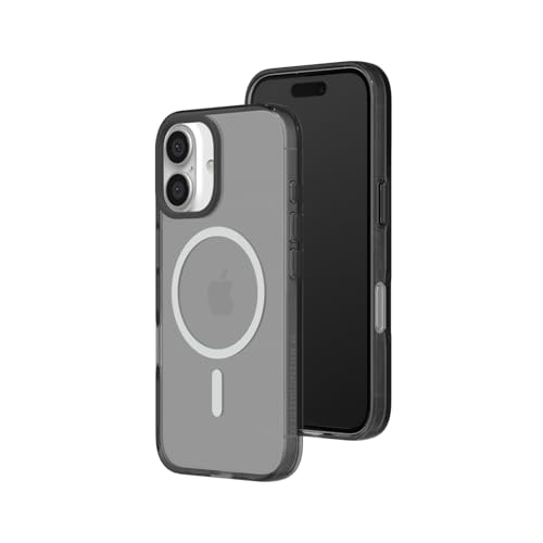 RHINOSHIELD JellyTint Transparente Schutzhülle Kompatibel mit MagSafe für [iPhone 16] | Überlegene Magnetkraft, Kratzfest, stoßfest, Aussparung für Kamerataste - Aschgrau von RhinoShield