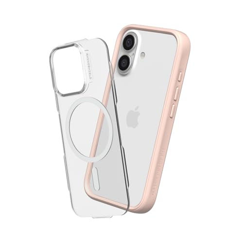 RhinoShield Modulare Case kompatibel mit MagSafe für [iPhone 16] | Mod NX - Überragender Magnet, Individuell anpassbare, strapazierfähige Schutzhülle 3.5M / 11ft Fallschutz - Samtrosa von RhinoShield