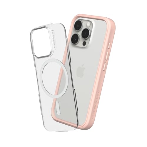 RhinoShield Modulare Case kompatibel mit MagSafe für [iPhone 16 Pro] | Mod NX - Überragender Magnet, Individuell anpassbare, strapazierfähige Schutzhülle 3.5M / 11ft Fallschutz - Samtrosa von RhinoShield