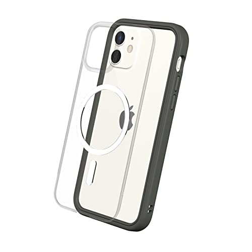 RhinoShield Modulares Case kompatibel mit MagSafe für [iPhone 12/12 Pro] | Mod NX - Überragender Magnet, Individuell anpassbare, strapazierfähige Schutzhülle 3.5M / 11ft Fallschut - Graphite von RhinoShield