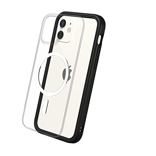 RhinoShield Modulares Case kompatibel mit MagSafe für [iPhone 12/12 Pro] | Mod NX - Überragender Magnet, Individuell anpassbare, strapazierfähige Schutzhülle 3.5M / 11ft Fallschut - Schwarz von RhinoShield