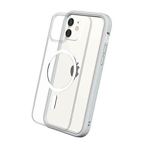 RhinoShield Modulares Case kompatibel mit MagSafe für [iPhone 12 Mini] | Mod NX - Überragender Magnet, Individuell anpassbare, strapazierfähige Schutzhülle 3.5M / 11ft Fallschut - Platin Grau von RhinoShield