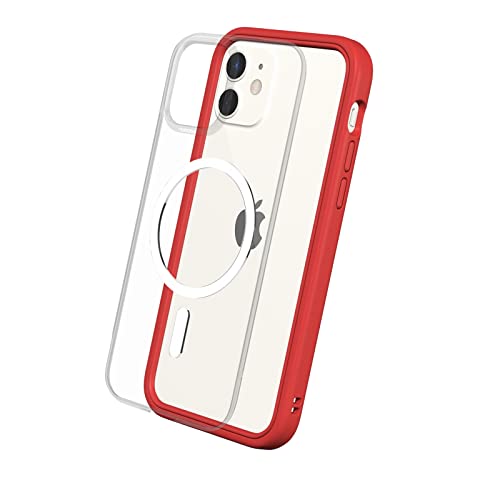 RhinoShield Modulares Case kompatibel mit MagSafe für [iPhone 12 Mini] | Mod NX - Überragender Magnet, Individuell anpassbare, strapazierfähige Schutzhülle 3.5M / 11ft Fallschut - Rot von RhinoShield