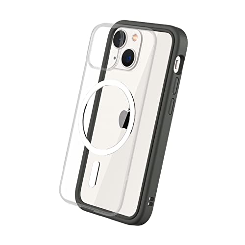 RhinoShield Modulares Case kompatibel mit MagSafe für [iPhone 13 Mini] | Mod NX - Überragender Magnet, Individuell anpassbare, strapazierfähige Schutzhülle 3.5M / 11ft Fallschut - Graphite von RhinoShield