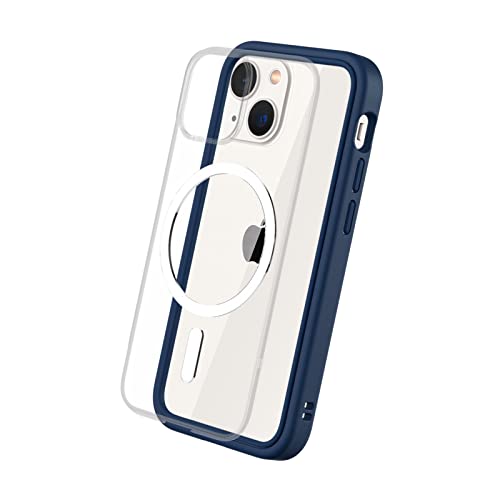 RhinoShield Modulares Case kompatibel mit MagSafe für [iPhone 13 Mini] | Mod NX - Überragender Magnet, Individuell anpassbare, strapazierfähige Schutzhülle 3.5M / 11ft Fallschut - Marineblau von RhinoShield