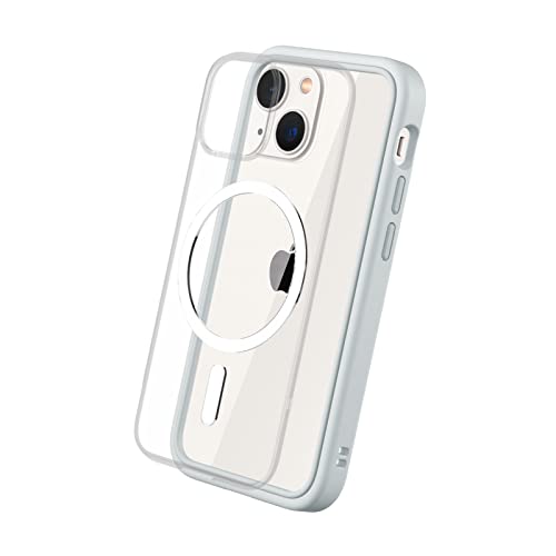 RhinoShield Modulares Case kompatibel mit MagSafe für [iPhone 13 Mini] | Mod NX - Überragender Magnet, Individuell anpassbare, strapazierfähige Schutzhülle 3.5M / 11ft Fallschut - Platin Grau von RhinoShield