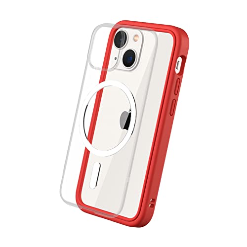 RhinoShield Modulares Case kompatibel mit MagSafe für [iPhone 13 Mini] | Mod NX - Überragender Magnet, Individuell anpassbare, strapazierfähige Schutzhülle 3.5M / 11ft Fallschut - Rot von RhinoShield