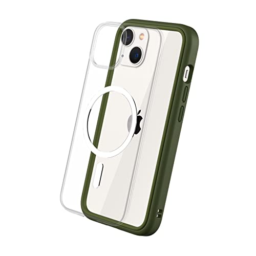 RhinoShield Modulares Case kompatibel mit MagSafe für [iPhone 13] | Mod NX - Überragender Magnet, Individuell anpassbare, strapazierfähige Schutzhülle 3.5M / 11ft Fallschut - Camo Grün von RhinoShield