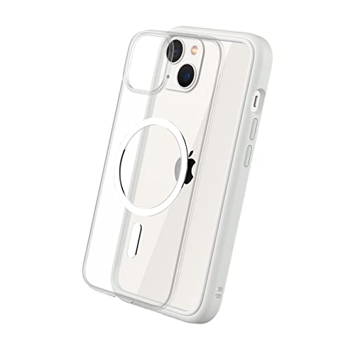RhinoShield Modulares Case kompatibel mit MagSafe für [iPhone 13] | Mod NX - Überragender Magnet, Individuell anpassbare, strapazierfähige Schutzhülle 3.5M / 11ft Fallschut - Weiß von RhinoShield