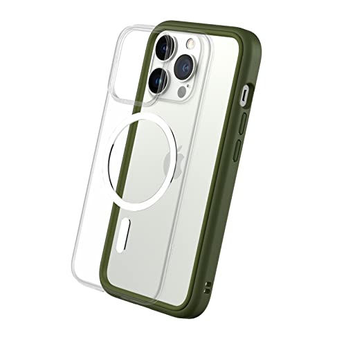 RhinoShield Modulares Case kompatibel mit MagSafe für [iPhone 13 Pro Max] | Mod NX - Überragender Magnet, Individuell anpassbare, strapazierfähige Schutzhülle 3.5M / 11ft Fallschut - Camo Grün von RhinoShield