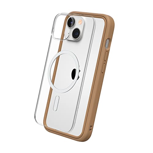 RhinoShield Modulares Case kompatibel mit MagSafe für [iPhone 14] | Mod NX - Überragender Magnet, Individuell anpassbare, strapazierfähige Schutzhülle 3.5M / 11ft Fallschutz - Goldbraun von RhinoShield