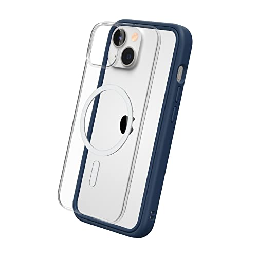 RhinoShield Modulares Case kompatibel mit MagSafe für [iPhone 14] | Mod NX - Überragender Magnet, Individuell anpassbare, strapazierfähige Schutzhülle 3.5M / 11ft Fallschutz - Marineblau von RhinoShield