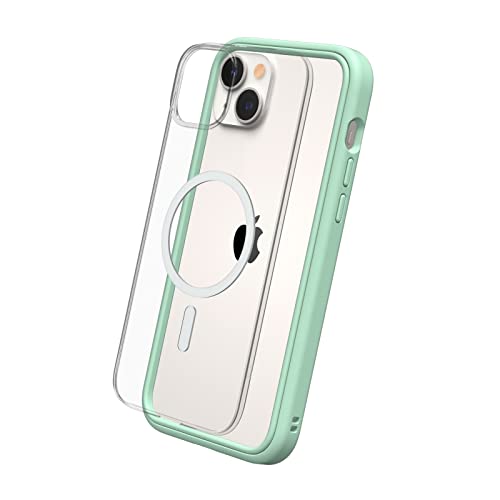 RhinoShield Modulares Case kompatibel mit MagSafe für [iPhone 14 Plus] | Mod NX - Überragender Magnet, Individuell anpassbare, strapazierfähige Schutzhülle 3.5M / 11ft Fallschutz - Minzgrün von RhinoShield