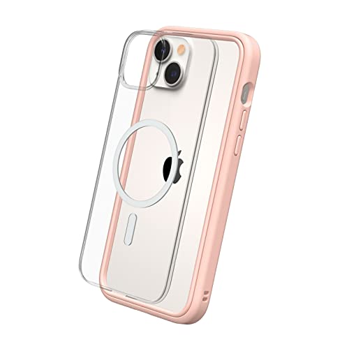 RhinoShield Modulares Case kompatibel mit MagSafe für [iPhone 14 Plus] | Mod NX - Überragender Magnet, Individuell anpassbare, strapazierfähige Schutzhülle 3.5M / 11ft Fallschutz - Samtrosa von RhinoShield