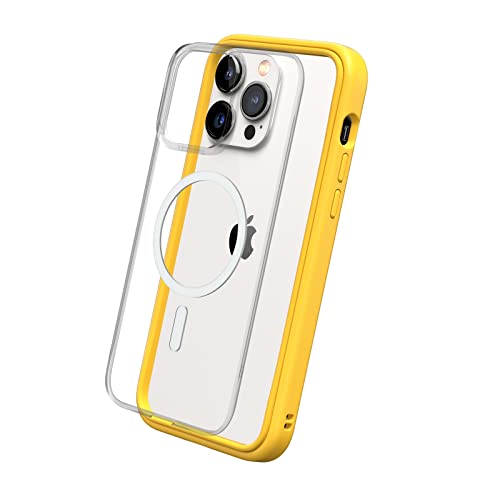 RhinoShield Modulares Case kompatibel mit MagSafe für [iPhone 14 Pro Max] | Mod NX - Überragender Magnet, Individuell anpassbare, strapazierfähige Schutzhülle 3.5M / 11ft Fallschutz - Gelb von RhinoShield