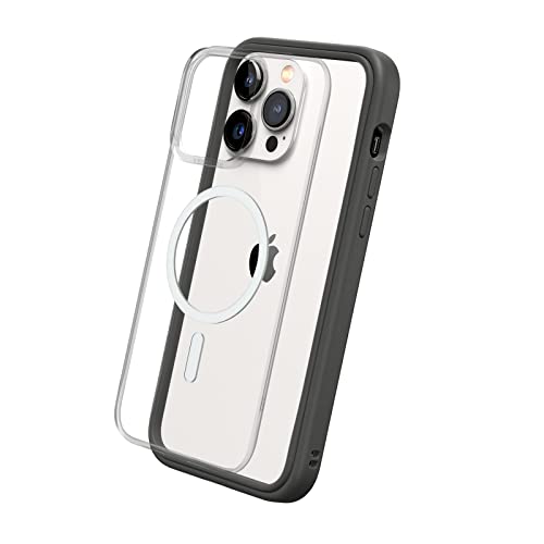 RhinoShield Modulares Case kompatibel mit MagSafe für [iPhone 14 Pro Max] | Mod NX - Überragender Magnet, Individuell anpassbare, strapazierfähige Schutzhülle 3.5M / 11ft Fallschutz - Graphite von RhinoShield