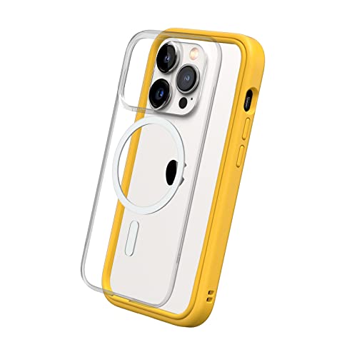 RhinoShield Modulares Case kompatibel mit MagSafe für [iPhone 14 Pro] | Mod NX - Überragender Magnet, Individuell anpassbare, strapazierfähige Schutzhülle 3.5M / 11ft Fallschutz - Gelb von RhinoShield