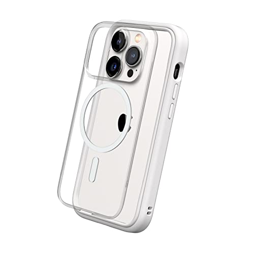 RhinoShield Modulares Case kompatibel mit MagSafe für [iPhone 14 Pro] | Mod NX - Überragender Magnet, Individuell anpassbare, strapazierfähige Schutzhülle 3.5M / 11ft Fallschutz - Weiß von RhinoShield