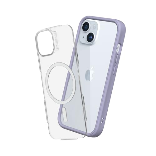 RhinoShield Modulares Case kompatibel mit MagSafe für [iPhone 15] | Mod NX - Überragender Magnet, Individuell anpassbare, strapazierfähige Schutzhülle 3.5M / 11ft Fallschutz - Lavender von RhinoShield