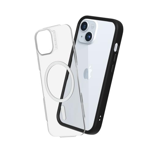 RhinoShield Modulares Case kompatibel mit MagSafe für [iPhone 15 Plus] | Mod NX - Überragender Magnet, Individuell anpassbare, strapazierfähige Schutzhülle 3.5M / 11ft Fallschutz - Schwarz von RhinoShield