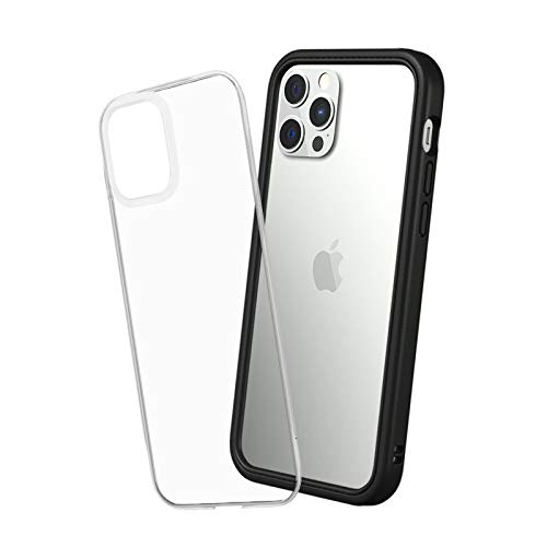 RhinoShield Modulares Case kompatibel mit [iPhone 12/12 Pro] | Mod NX - Anpassbare & stoßdämpfende Schutzhülle im schlanken Design - 3.5 Meter Fallschutz - Schwarz von RhinoShield