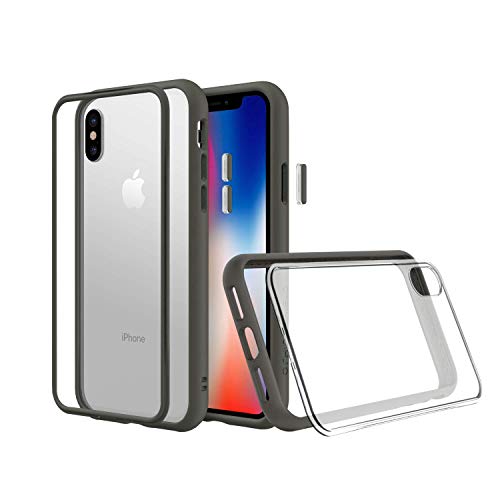 RhinoShield Modulares Case kompatibel mit [iPhone XS] | Mod NX - Anpassbare & stoßdämpfende Schutzhülle im schlanken Design - 3.5 Meter Fallschutz - Graphite von RhinoShield