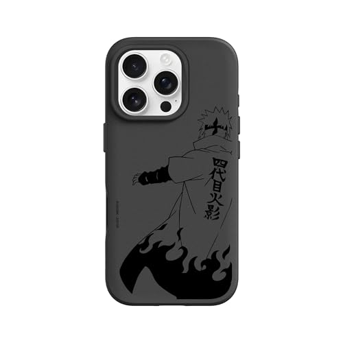 RhinoShield SolidSuit Case Kompatibel mit Magsafe für [iPhone 16 Pro] | Stoßabsorbierende Slim Design Schutzhülle, Kameratasten-Aussparungs-Design - Schwarz [Naruto/Skizze - Minato] von RhinoShield