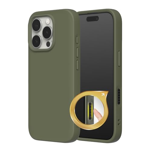 RhinoShield SolidSuit Case mit Knopf für Kamerataste kompatibel mit Magsafe für [iPhone 16 Pro Max] | Shock Absorbent Slim Design Schutzhülle mit Premium-Matte Finish - Algengrün von RhinoShield
