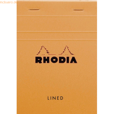10 x Rhodia Notizblock Rhodia Nr. 13 A6 liniert 80 Blatt orange 10 x Rhodia Notizblock Rhodia Nr. 13 A6 liniert 80 Blatt orange von Rhodia