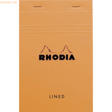 10 x Rhodia Notizblock Rhodia Nr. 14 11x17cm liniert 80 Blatt orange 10 x Rhodia Notizblock Rhodia Nr. 14 11x17cm liniert 80 Blatt orange von Rhodia